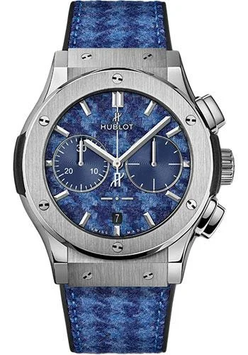 Hublot Classic Fusion Chronograph Italia Independent Pieds-De-Poule Titanium Limited Edition of 100 Watch-521.NX.2710.NR.ITI18