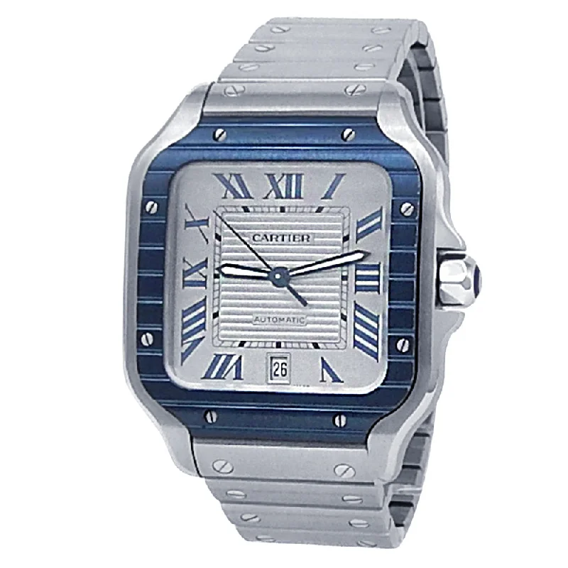 Cartier Santos de Cartier Stainless Steel Automatic Silver Men's Watch WSSA0047