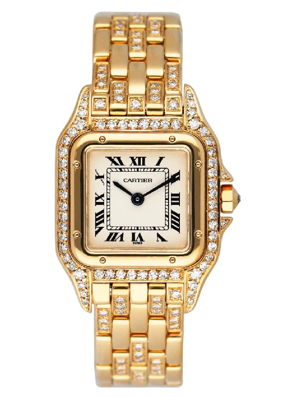 Cartier Panthere WF3001B9 Diamond 18K Yellow Gold Ladies Watch