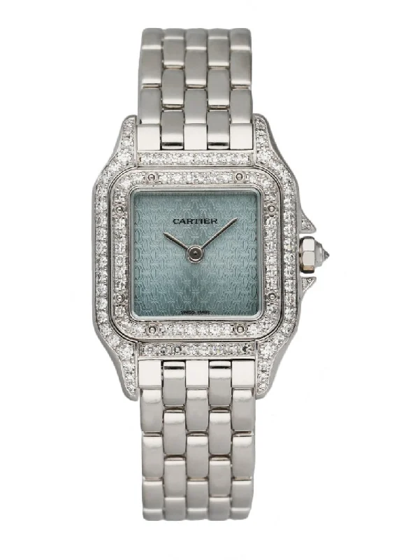 Cartier Panthere 1660 18K White Gold Diamond Anniversary Logo Ladies Watch