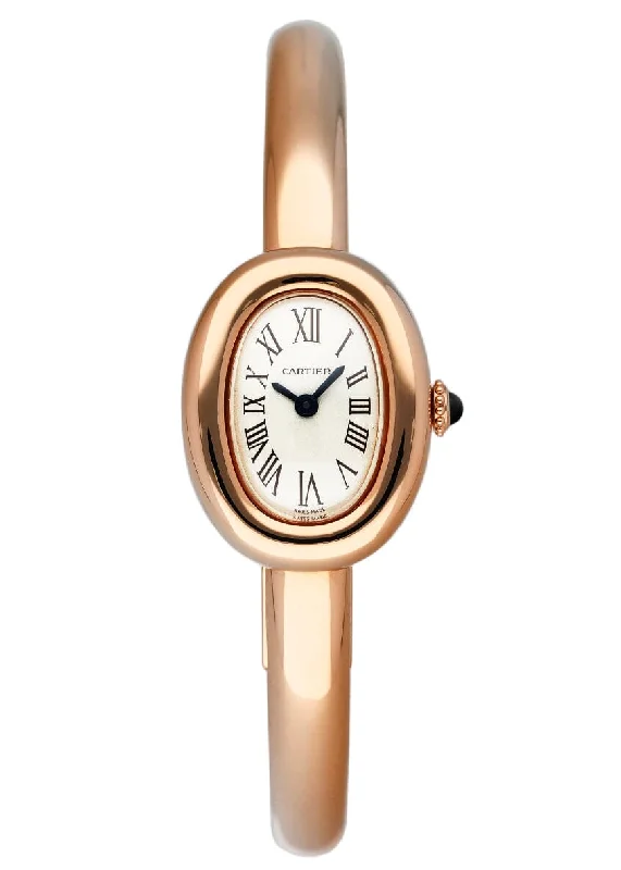 New Cartier Baignoire WGBA0036 Size 17 Rose Gold Ladies Watch Box Papers