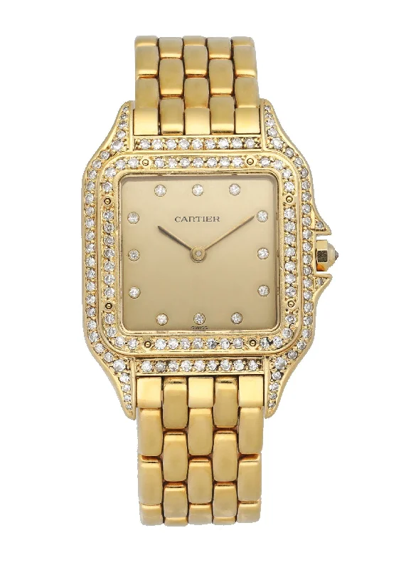 Cartier Panthere 18K Yellow Gold Diamond Dial & Diamond Bezel