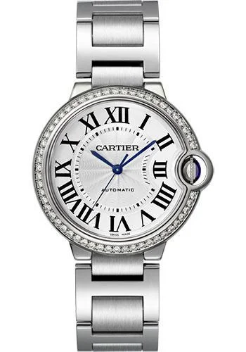 Cartier Ballon Bleu de Cartier Watch - 36 mm Steel Case - Diamond Bezel - W4BB0017