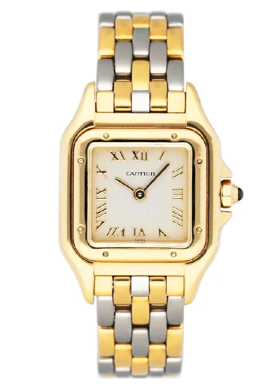 Cartier Panthere W25040L6 Two Tone V-Link Ladies Watch