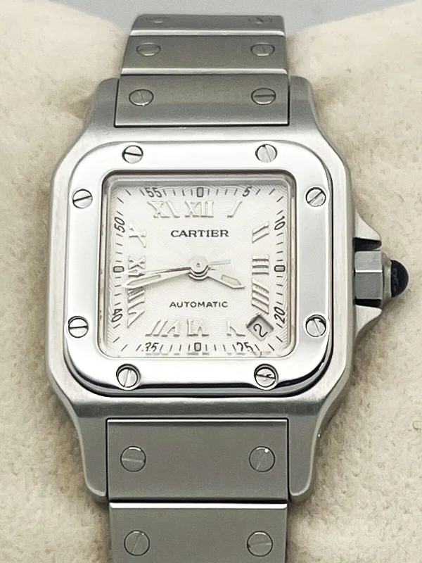 Cartier  2423 Ladies Santos Galbee Stainless Steel Box Paper