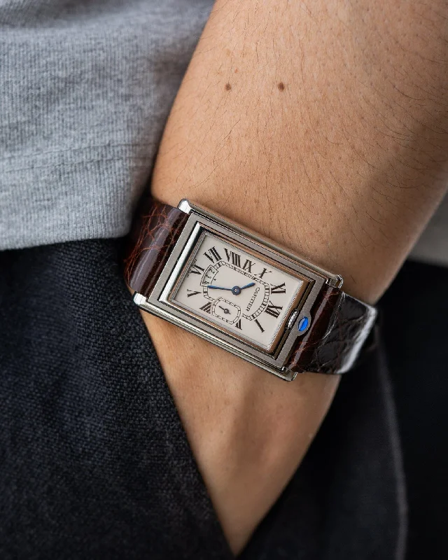 Cartier Tank Basculante XL 2522 "Jumbo" Steel with Paper and Service Paper