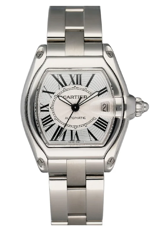 Cartier Roadster W62025V3 Stainless Steel Mens Watch Box Papers