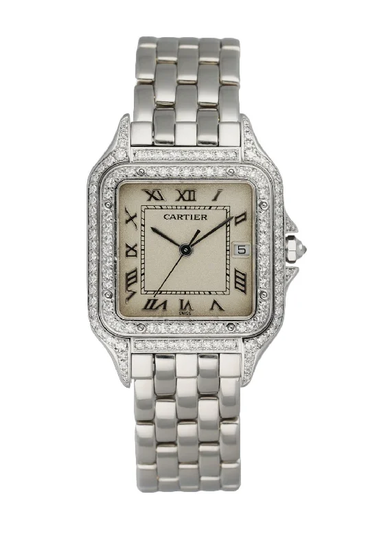 Cartier Panthere 1650/2 Diamond Dial 18K White Gold Watch