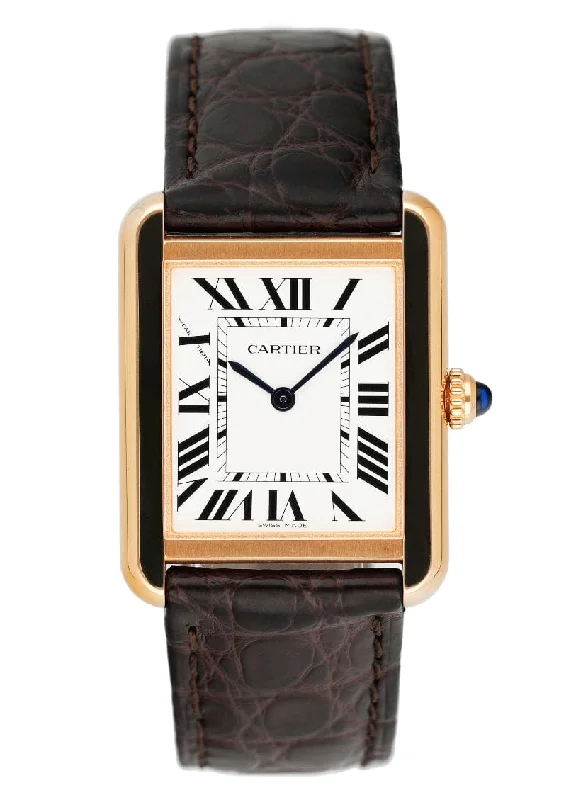 Cartier Tank Solo W5200024 18K Rose Gold Ladies Watch