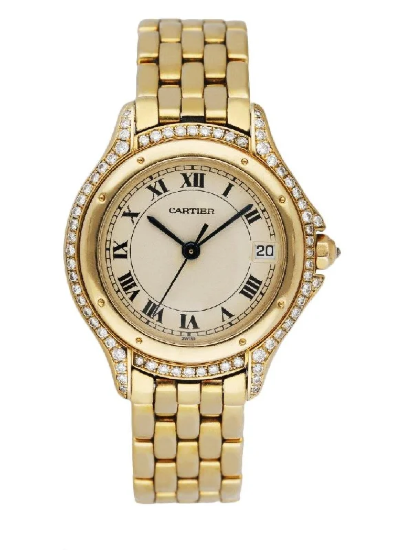 Cartier Panthere Cougar 887907 18K Yellow Gold & Diamond Ladies Watch