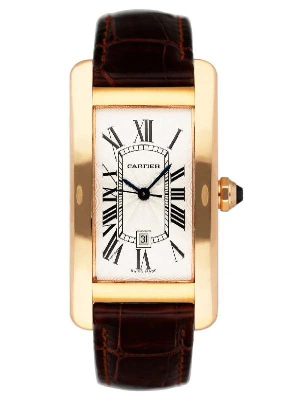 Cartier Tank Americaine W2620030 18K Rose Gold Watch