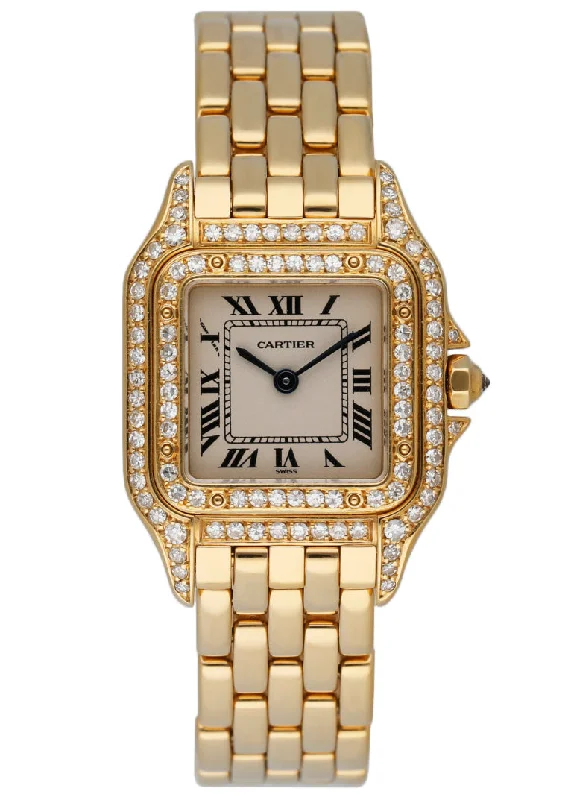 Cartier Panthere 1070/2 18K Yellow Gold Diamond Ladies Watch