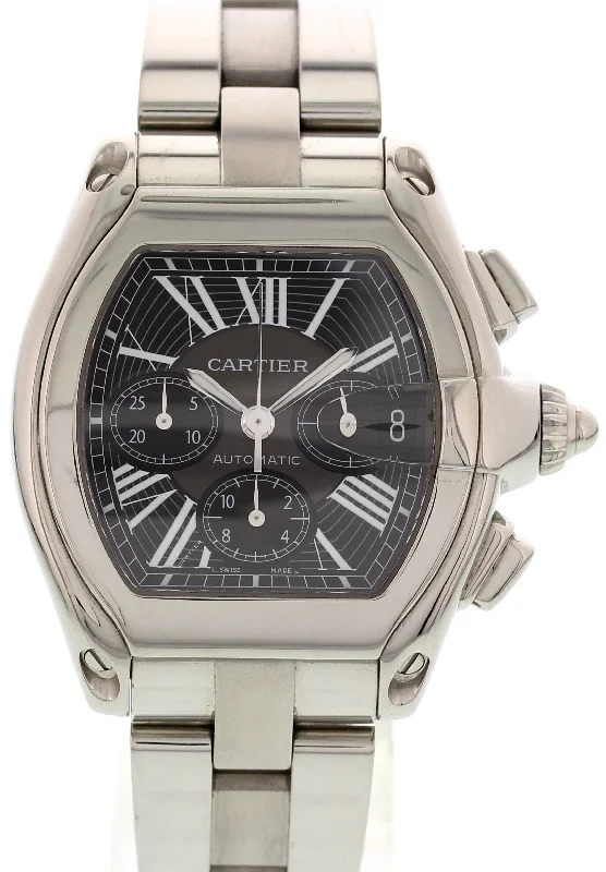 Cartier XL Roadster Chronograph Stainless Steel 2618