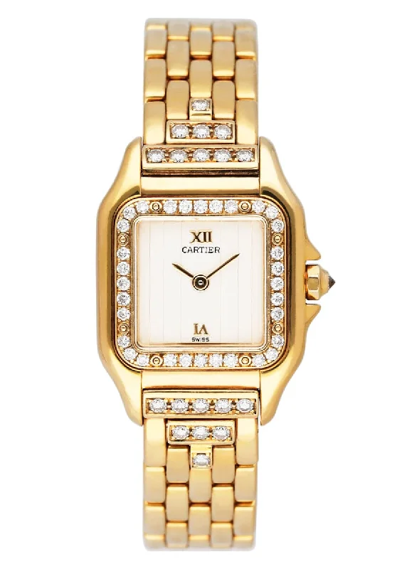 Cartier Panthere WF3159HP Diamond Cream Dial Yellow Gold Watch