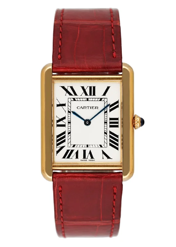 Cartier Tank Solo W1018855 18K Yellow Gold Ladies Watch