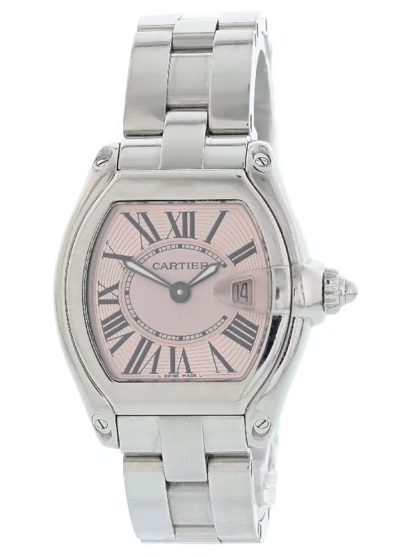 Cartier Roadster 2675 Pink MOP Dial Ladies Watch