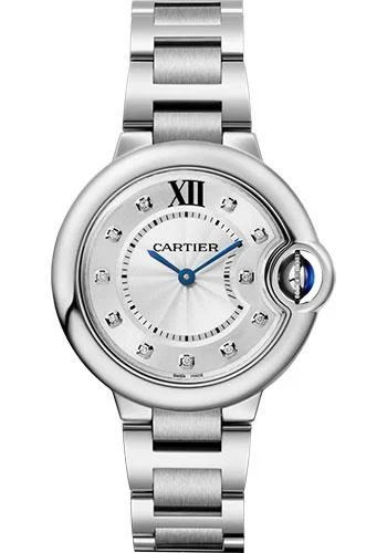 Cartier Ballon Bleu de Cartier Watch - 33 mm Steel Case - Diamond Dial - W4BB0020