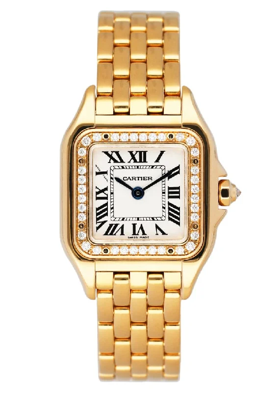 Cartier Panthere WJPN0015 Diamond Yellow Gold Ladies Watch Box Papers