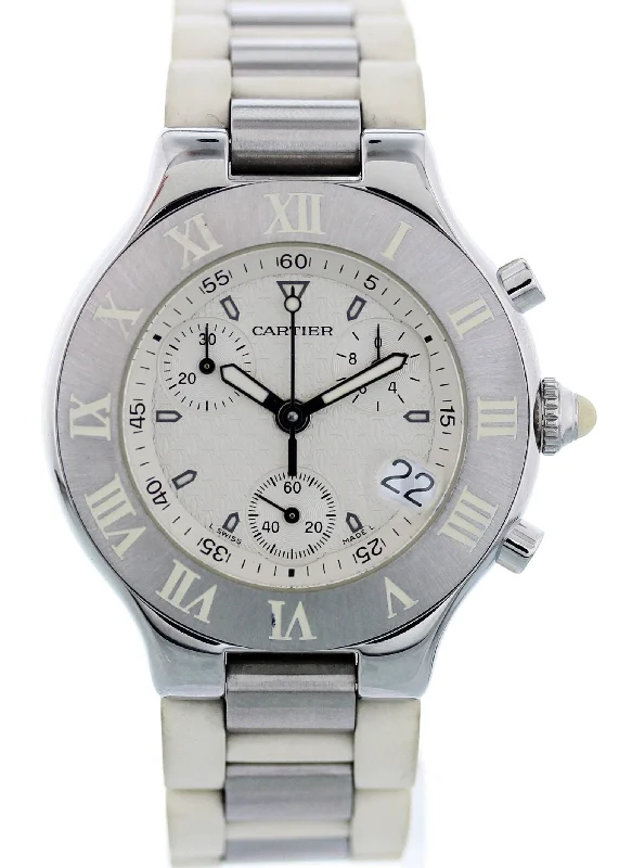 Cartier Chronoscaph 21 Stainless Steel 2424 Watch