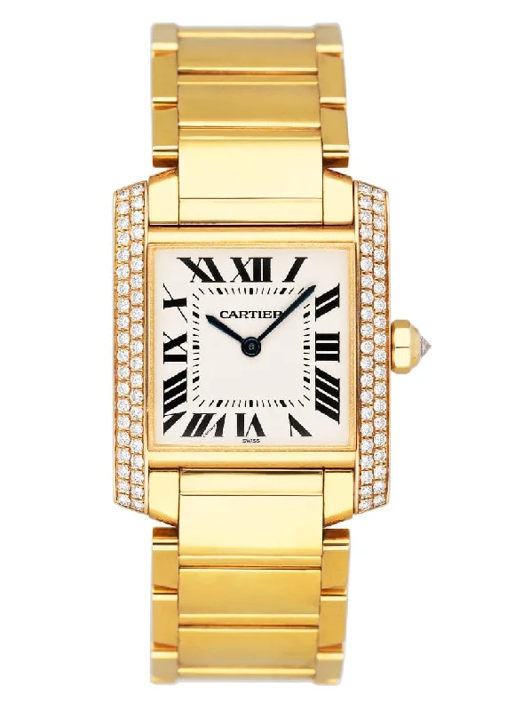 Cartier Tank Francaise WE1008R8 Diamond Midsize Ladies Watch