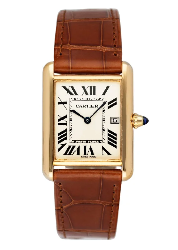 Cartier Tank Louis W1529756 18K Yellow Gold Mens Watch