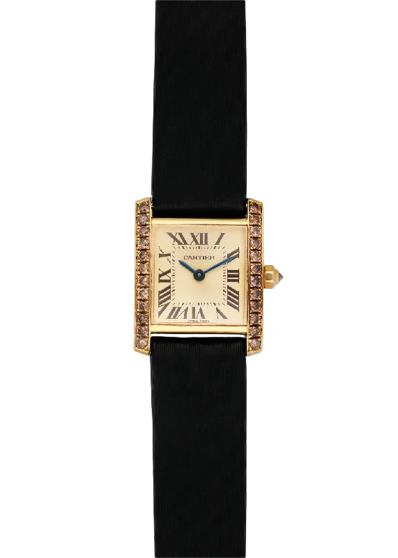 Cartier Tank Francaise WE1038331 Diamond Ladies Watch Box & Papers