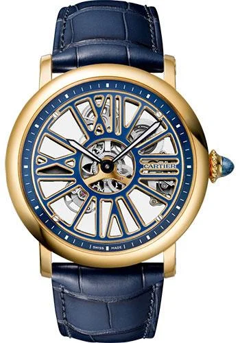 Cartier Rotonde de Cartier Skeleton Watch - 42 mm Yellow Gold Case - WHRO0048