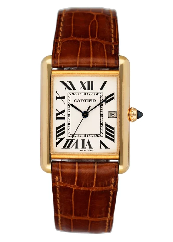 Cartier Tank Louis W1529756 18K Yellow Gold Mens Watch