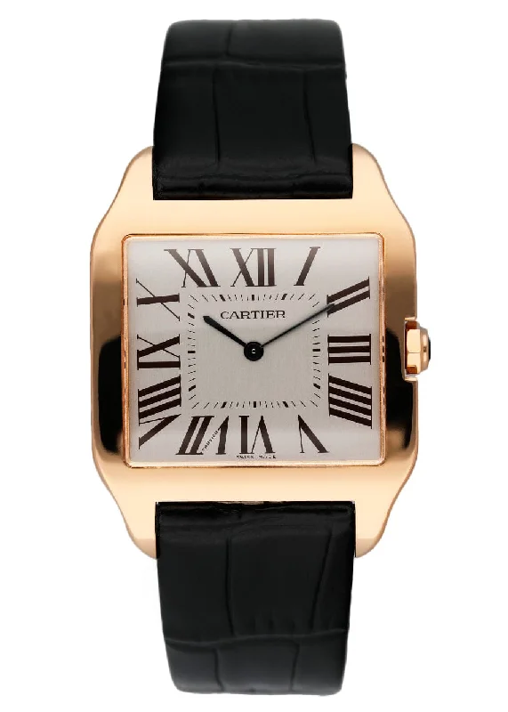 Cartier Santos Dumont W2006951 18K Rose Gold Men's Watch Box Papers