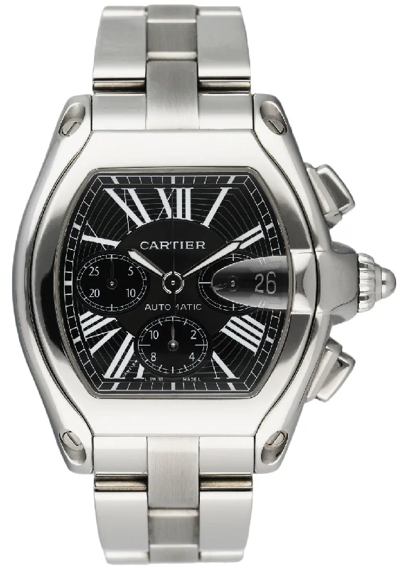 Cartier Roadster W62020X6 Black Dial Mens Watch