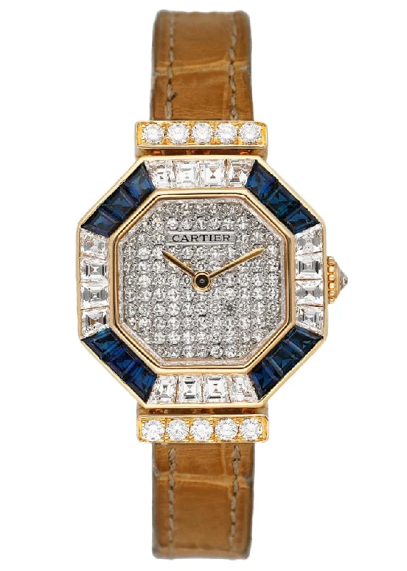 Cartier Paris Andine 82220000 Diamond Sapphire Ladies Watch