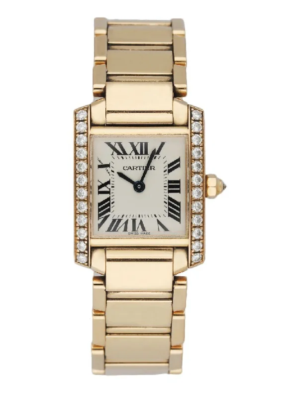 Cartier Tank Francaise 2793 18k Rose Gold & Diamond Ladies Watch