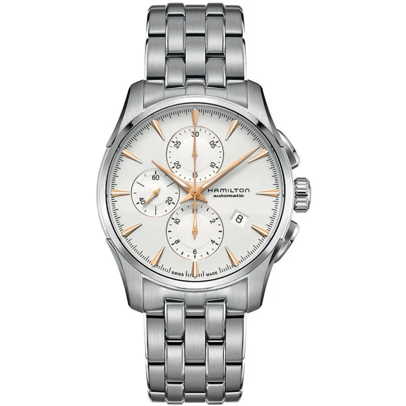 Hamilton Men's Automatic Watch - Jazzmaster Chrono White Dial Bracelet | H32586111