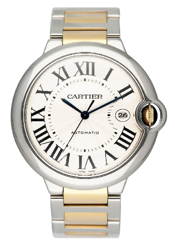 Cartier Ballon Bleu W69009Z3 Silver Dial Two-Tone Mens Watch