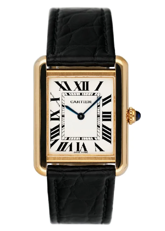 Cartier Tank Solo W5200002 18K Yellow Gold Ladies Watch