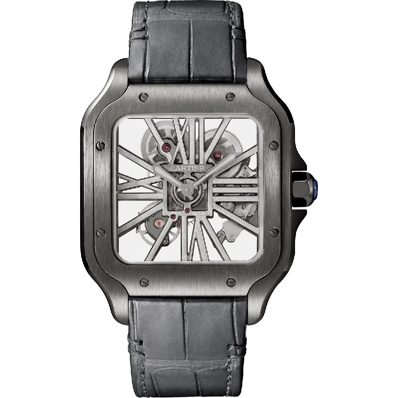 Santos de Cartier skeleton watch CRWHSA0009