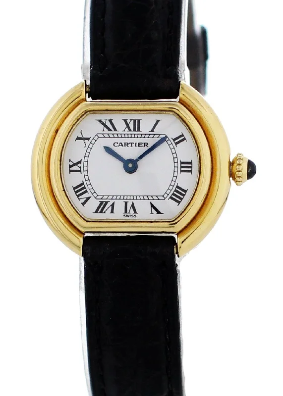 Cartier Paris Ellipse Gondole 18k Yellow Gold Ladies Watch