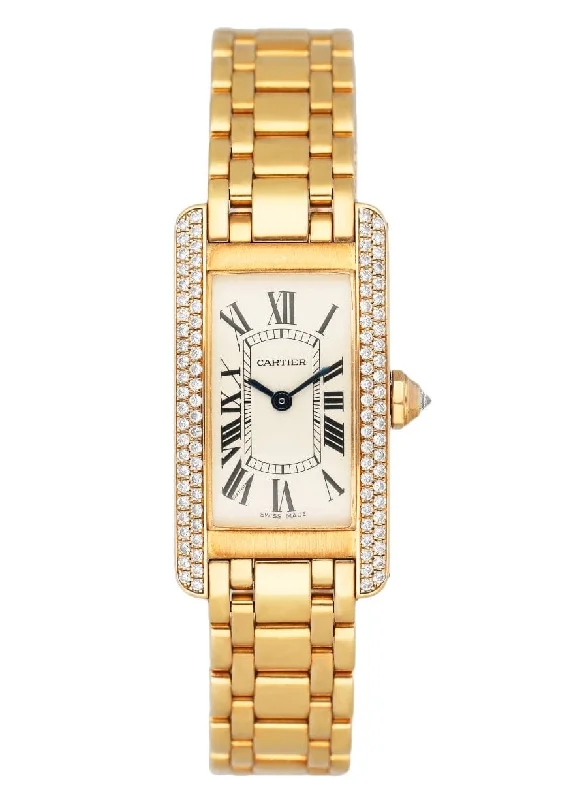 Cartier  Tank Americaine WB7012K2 Diamond Ladies Watch