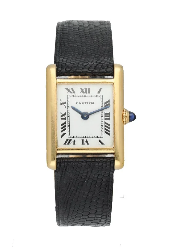 Cartier Tank with Audemars Piguet Movement 18K Yellow Gold Watch