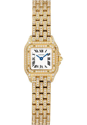 Cartier Panth�re de Cartier Watch - 25 mm x 21 mm Steel Case - Silvered Dial - 18K Yellow Gold Diamond Bracelet - HPI01552