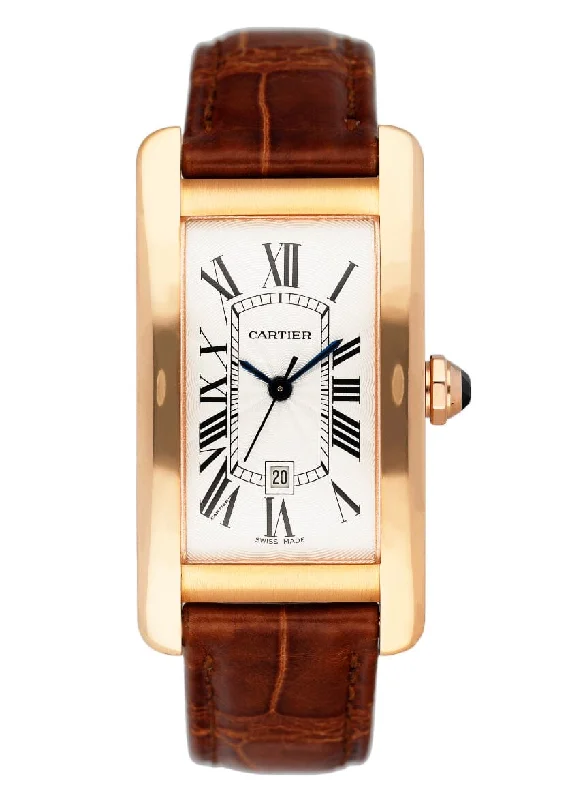 Cartier Tank Americaine W2620030 18K Rose Gold Watch