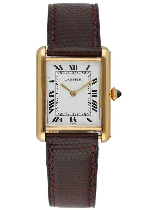 Cartier Tank 78086 Paris 18K Yellow Gold Ladies Watch