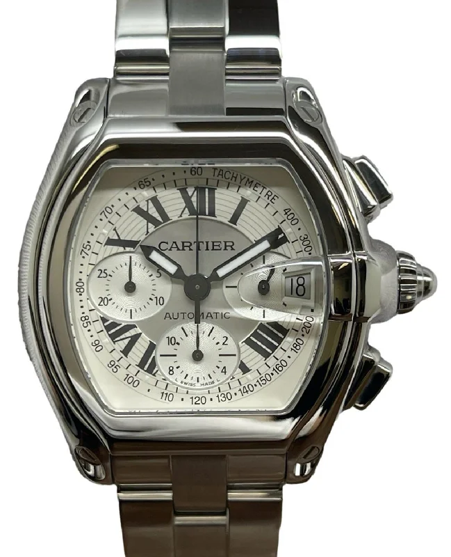 Cartier Roadster Chronograph XL 2618 White Dial Automatic Men's Watch