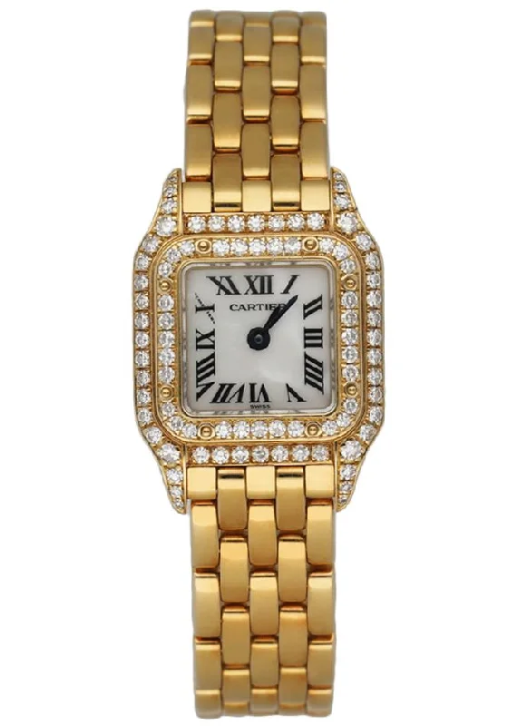 Cartier Panthere Mini 11301 18K Yellow Gold & Diamond MOP Ladies Watch