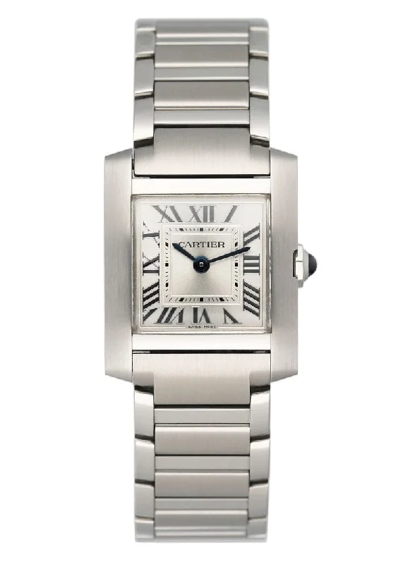 Cartier Tank Francaise WSTA0065 Silver Dial Stainless Steel Ladies Watch