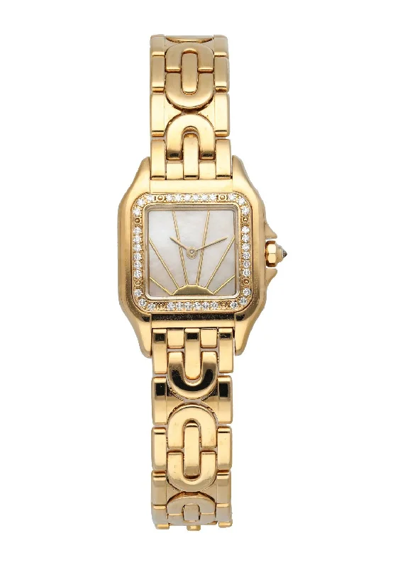 Cartier Panthere 1280 MOP Sunrise Dial Yellow Gold Ladies Diamond Watch