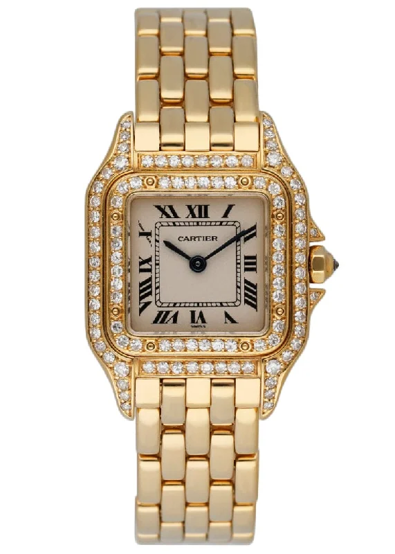 Cartier Panthere WF3070B9 18K Yellow Gold Diamonds Ladies Watch