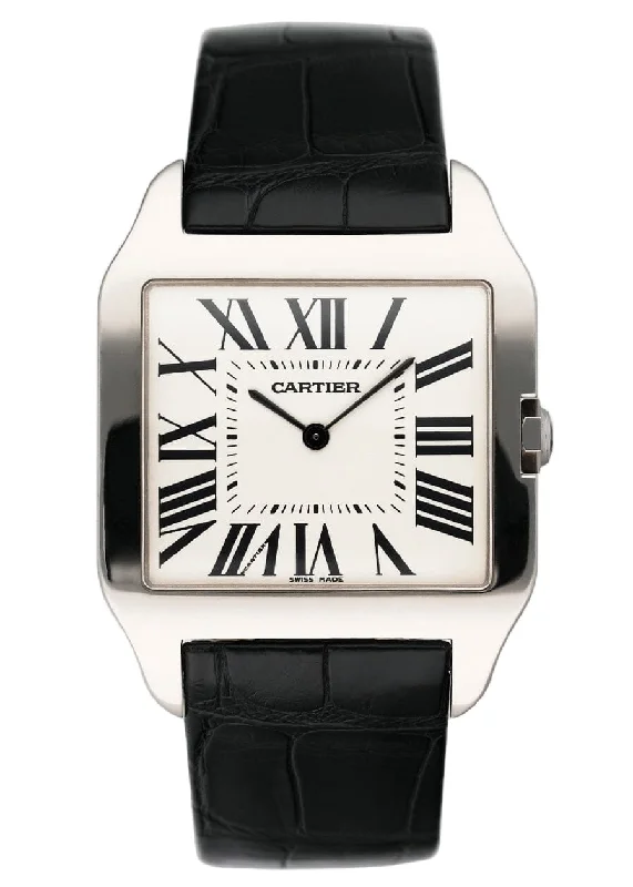 Cartier Santos Dumont W2007051 18K White Gold Mens Watch