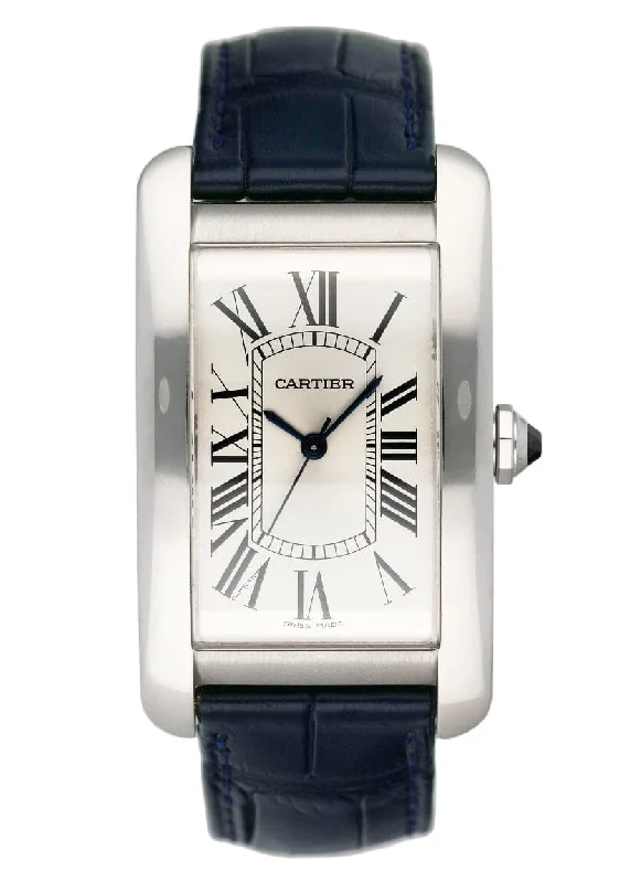 Cartier Tank Americaine Large WSTA0018 Steel Mens Watch Box Papers