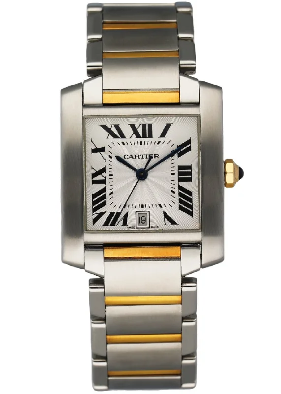 Cartier Tank Francaise 2302 / W51005Q4 Two Tone Automatic Box & Papers